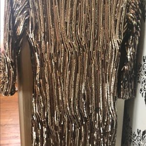 Gold sequenced dress